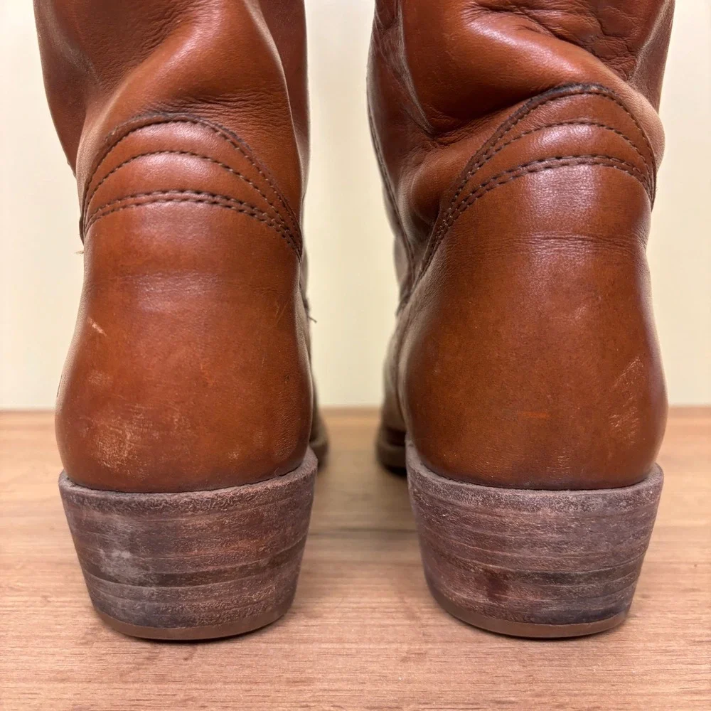 FRYE‎ Campus Leather Boots Saddle Brown Women Size 10.5 Vintage Casual Western
